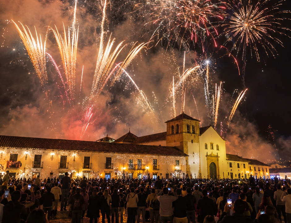 Villa de Leyva y Puente de Boyacá en Navidad